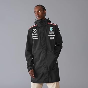 Mercedes AMG Petronas Jaqueta de chuva masculina F1 2024 - preta