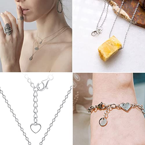 170Pcs Silver Lobster Claw Clasps With Open Jump Rings Set Jewelry Clasps Lobster Claw Clasps For Jewelry Making Findings And Bracelets Jewelry Findings Kit(Silver,Clasp:12X6Mm+Ring:0.7X5Mm) #TOP4