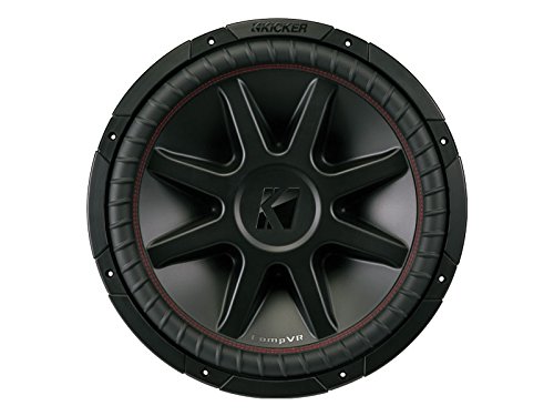 Kicker 43CWR84 CompR 8 Inch 4 Ohm 300 Watt RMS Power and 600 Watts Peak Power Dual Voice Coil Car Audio Sub Subwoofer, Black