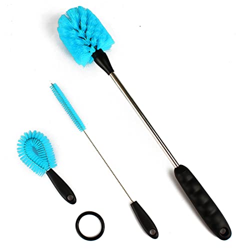 Water Bottle Cleaning Brush Set for Hydro Flask, Iron Flask, Takeya, Simple Modern and Most Stainless Steel Insulated Bottles Cups [1 Bottle Brush + 1 Straw Brush + 1 Corner Brush]