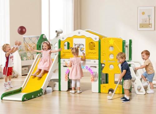 BIERUM 10-in-1 Toddler Slide with Tunnel