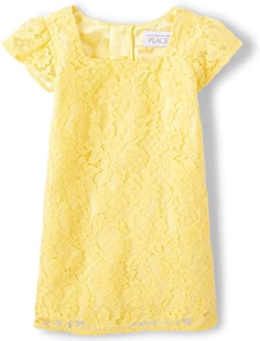 The Children's Place,Family Matching Dresses, Mommy and Me,Girls,Yellow Lace,3T