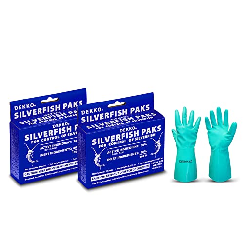 Dekko Silverfish Paks Perfect Indoor and Outdoor Household Solution Eco friendly Available with Premium Quality Centaurus AZ Gloves-Pack of 2