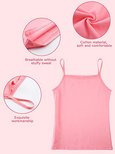 Image of SATINIOR Girls Camisoles Undershirts, Girls Dance Tank Top Sleeveless Spaghetti Strap Tank Top for Dancewear, Toddler