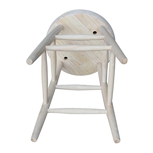 International Concepts Swivel Stool Barstool, 24 Inch, Unfinished #TOP5