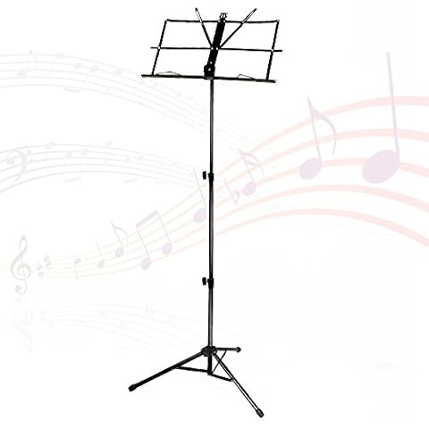 EACHPOLE 43" Lightweight Compact Music Sheet Stand Orchestra Music Book Holder Foldable with Carry Case for Travel, APL1992 Cover