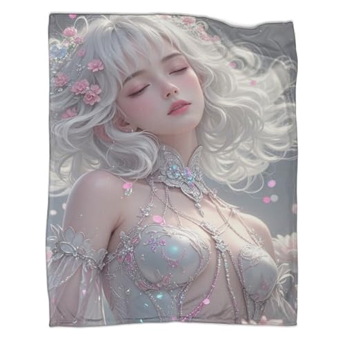 Couvertures moelleuses Flower Fairy 180x200cm pour lit double