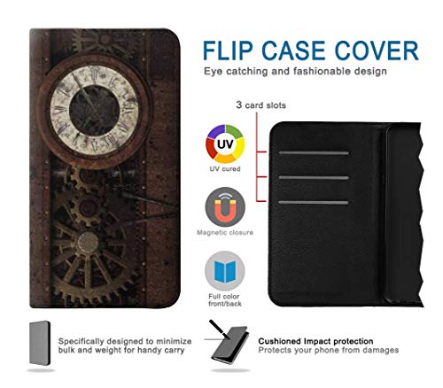 Etui flip Google Pixel 4a engrenages steampunk pour vos sorties - 4