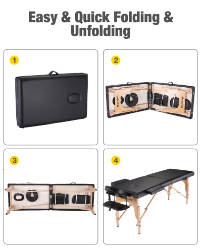 Masajeo Mesa De Massagem Profissional Cama De Massagem Portátil Para Spa Salão De Tatuagem Esteticis