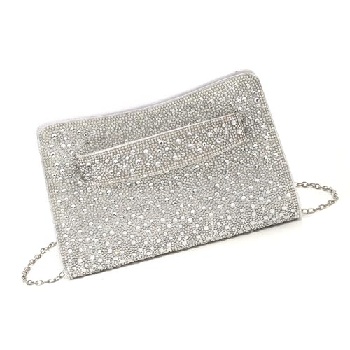 Sac à bandoulière avec strass et finitions joaillerie de luxe