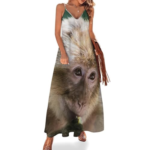 Robe longue femme ete sans manches legere et fluide en coton