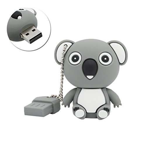 PORTWORLD Cute Animal 16GB USB 2.0 Flash Drive Jump Pen Drive with Keychain Gift Koala Shape