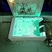 72-Inch Whirlpool Jetted Tub,Acrylic Hydro Massage Bathtub with 10 Jets,Alcove, Color-Changing LED Lights,2-Person Jetted Bath Tub for Couples