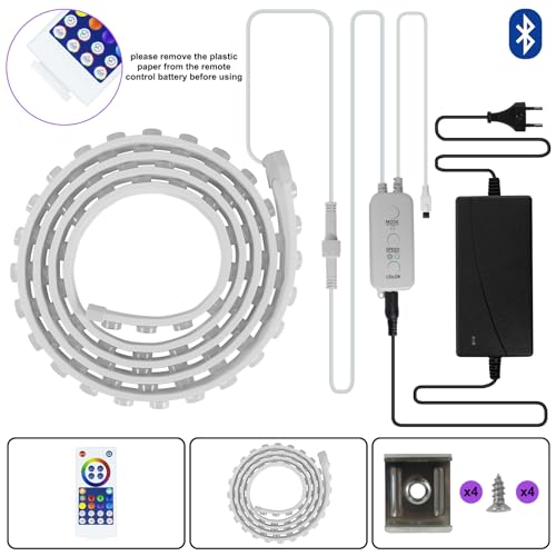 Image of LED Wall Washer Light 2M with Remot, 16 Colors Changing LED Strip Light Bar, Controllable via app,Music Sync,Waterproof Spotlights for Living Room,Gaming Room,Wall Decoration