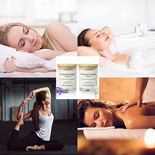 Oshine Scented Candle Set Gift Box: Scented Soy Wax Glass Candle Is Very Suitable For Ladies Bathing, Yoga, Christmas Birthday And Mother's Day 100% Natural Soy Wax 2 Packs #TOP2