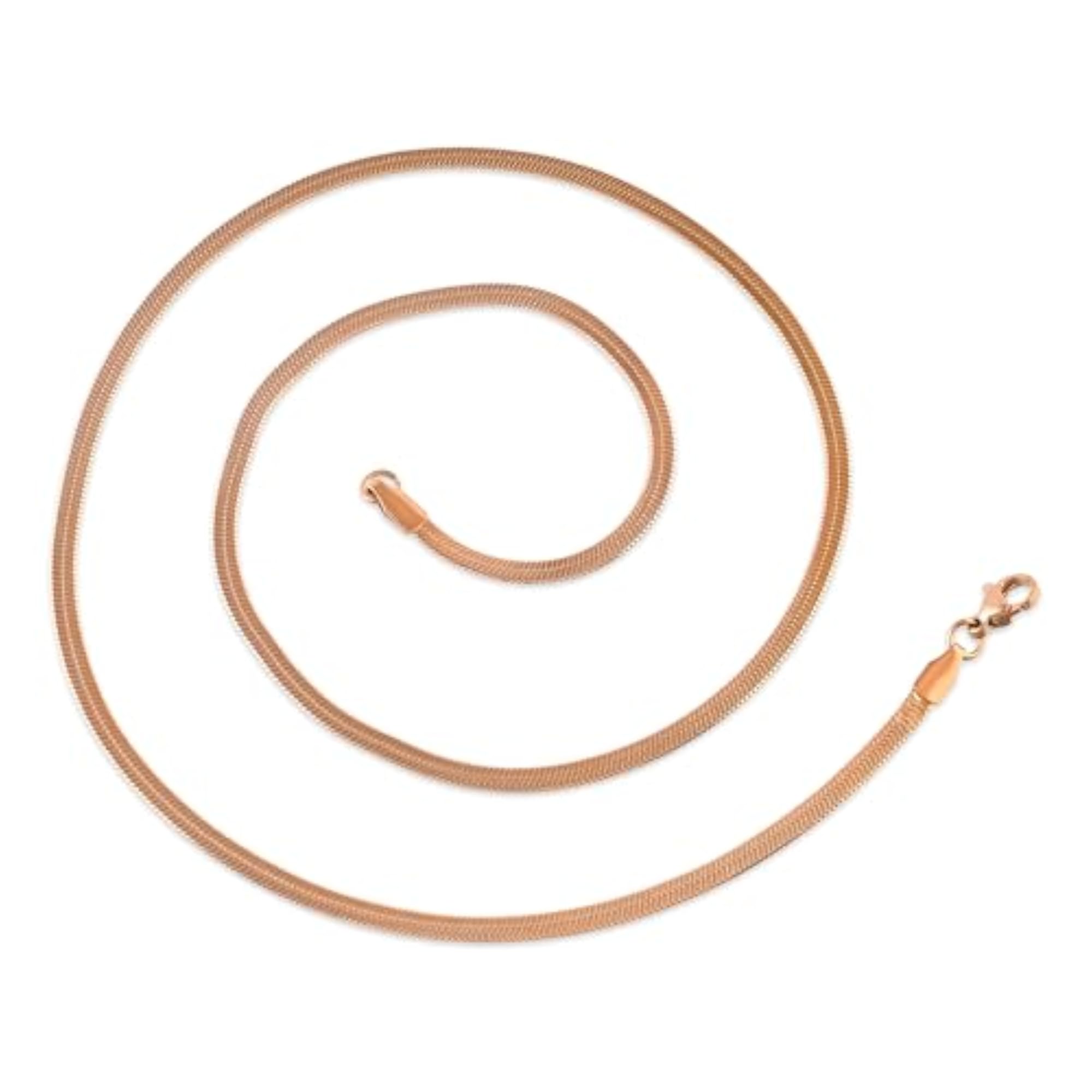 Men's Pure Copper Flat Snake Chain Necklace