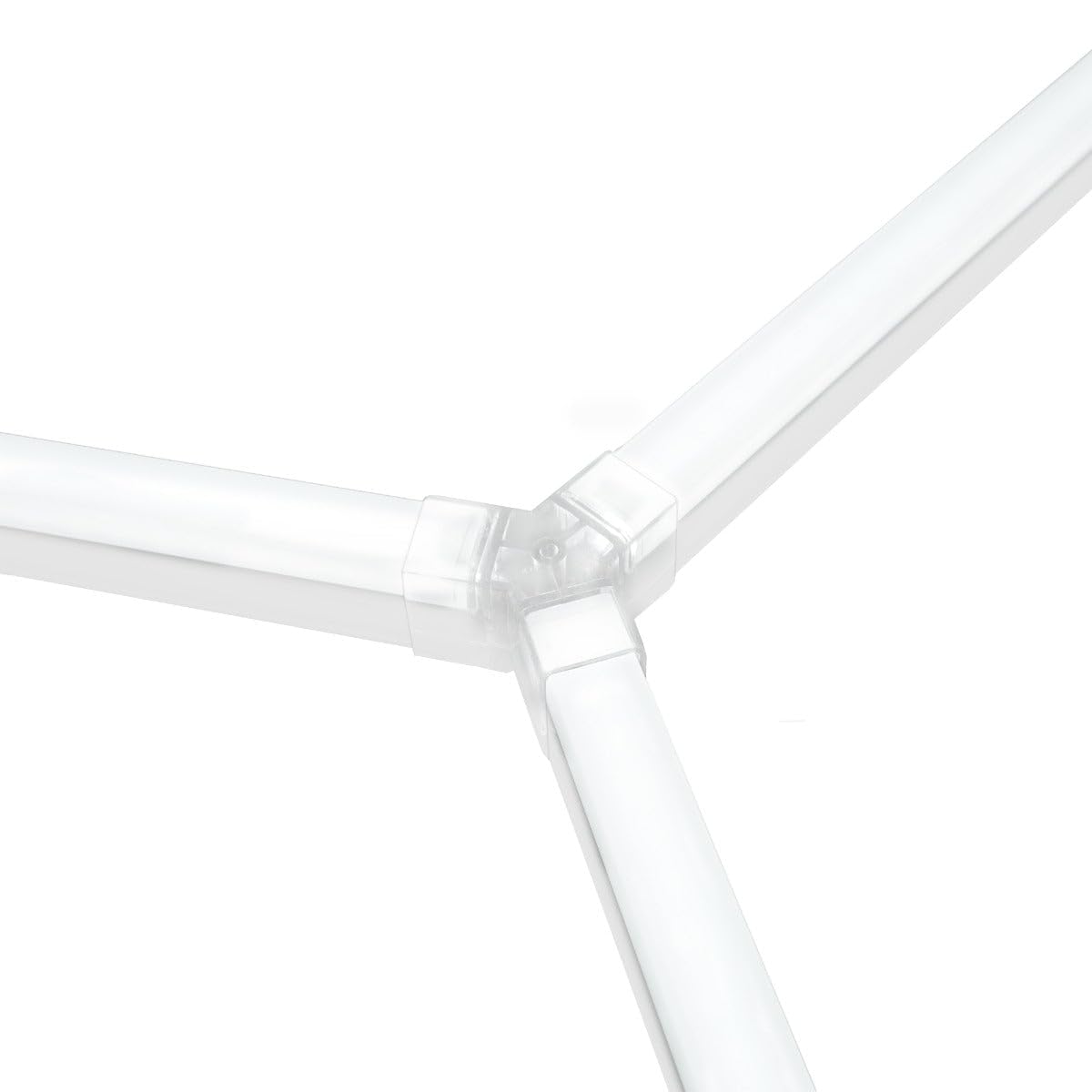 Hexagon LED Lampe 14 Leuchten & Gestell | Autogarage Werkstatt Fitnessstudio Salon Ausstellungsraum Lager | Modulares Waben Design | Weiß 700-1700 Lumen 6000K Farbtemperatur [INKL. 3 Montageoptionen]