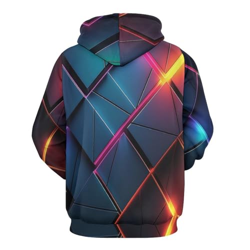 Sweat à capuche imprimé 3D abstrait et pull de mode décontracté manches longues