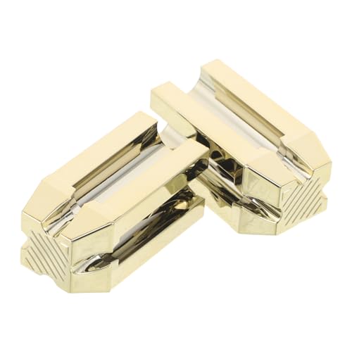 Sacapuntas para cejas y labios portátil con ranura de cuatro vías en plástico dorado, 2 uds