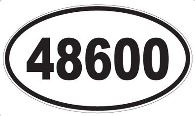 US Decal, Inc. Number 48600 Oval Sticker