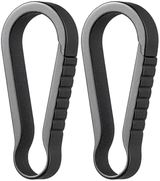 TISUR Titanium Key Ring Hooks, Small Carabiner Keychain Clip,Mini Snap Keyring Key Organizer Key Chain