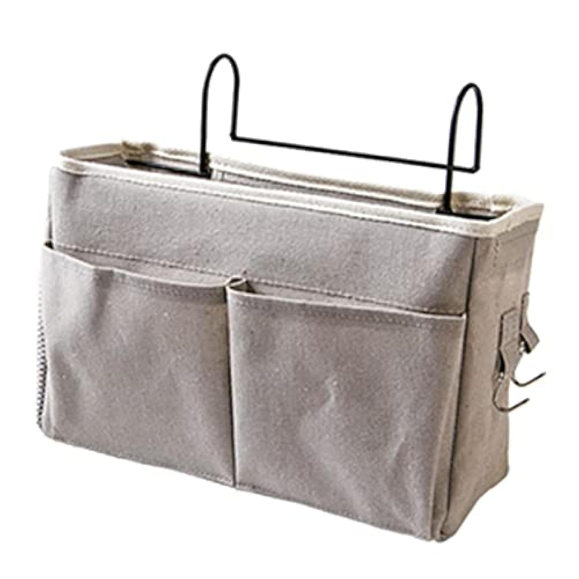 Bedside Caddy Storage Bag for College Dorm, Gray