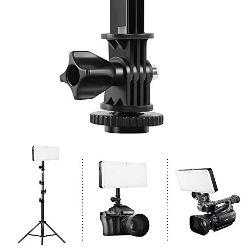 Image of GVM Bi-Color Video Light On-Camera Light CRI97 + Dimmable 3200K-5600K, LED Video Light Panel with C-clamp ​Stand for YouTube DSLR Camera Camcorder Photo Lighting