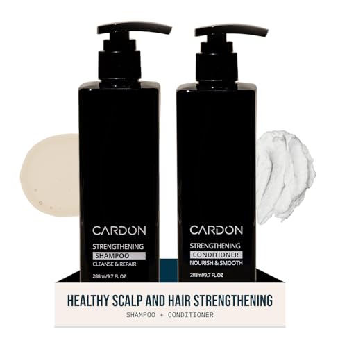 CARDON Scalp Health &amp; Strengthening Shampoo and Conditioner Set for Men - Purifying Care for Thinning Hair - Formulated with Salicylic Acid, Biotin &amp; Yeast Extract - Sulfate Free - 9.7 oz (2 Bottles)