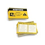 Auto Gadgets – Lustige Falschparker-Karten 50 Stück, Falschparker Karten mit Ankreuzen, schlecht geparkt, witzige Parkzettel & informierend für Autofahrer – Wetterfest & hochwertig Größe 85x55mm