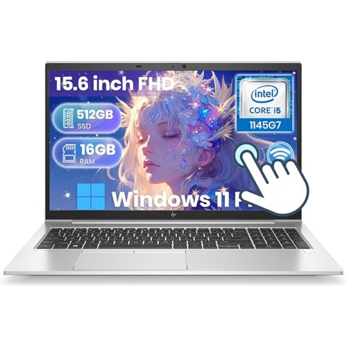 HP Elitebook 850 G8 Business Laptop Touchscreen, 15.6-inch FHD(1920 x 1080), Core i5-1145G7 up to 4.4GHz, 16GB RAM, 512GB SSD, QWERTY Keboard, Windows 11 Pro (Renewed)