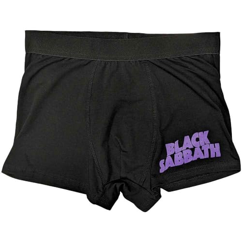Rock Off Officially Licensed Products Black Sabbath Wavy Band Logo Boxer Pantaloncini Size Xl
