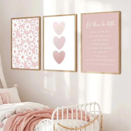 Décoration murale rose fleurs bohèmes pour relooker une chambre d'adolescente sans cadre
