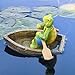 ACAREY Schwimmende Teichdeko Frosch Gartenfiguren Realistische Harz Schwimmfiguren für Miniteich Gartenteich Deko Draußen Wetterfest (06)