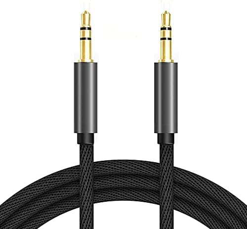 JimGumg 3.5mm Male to Male Auxiliary Aux Stereo Professional Audio Cable with Silver-Plating Copper Core, Nylon Braid for Car, Headphone, Home Stereos, Speaker, Cell Phone, Computor and More