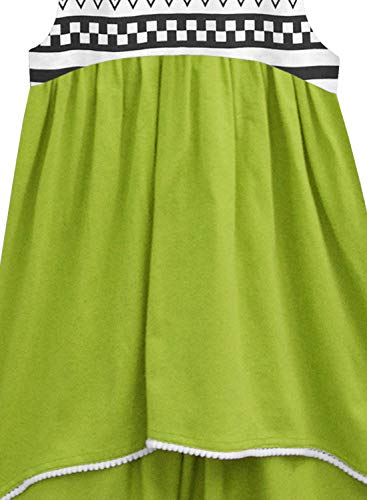 Image of A.T.U.N. (ALL THINGS UBER NICE) Girls Cotton High-Low Mini Dress | Printed Sleeveless Party Dress for Girls