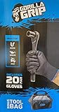 Grease Monkey Gorilla Grip 20 pack Large gloves with 10in tool bag