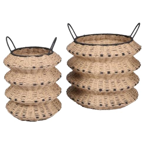 Set de 2 paniers Lily en papier tressé Natural Living PM/GM