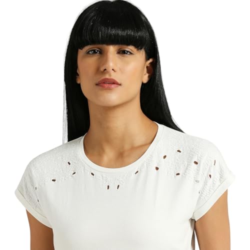 Image of Pepe Jeans Women's Cotton Solid Relaxed Fit T-Shirt