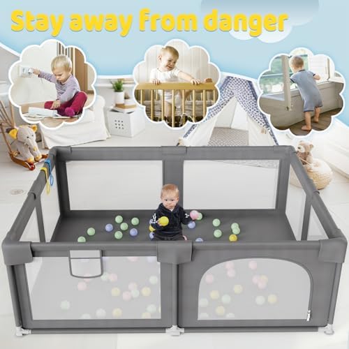Palopalo 70x59in Extra Large Baby Playpen Ideal for First-time Mom — view 2