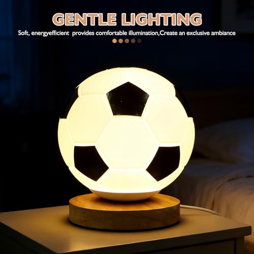 Lámpara de mesa infantil con diseño de balón de fútbol miniatura 4