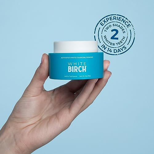 White Birch Activated White Charcoal Powder - Professional Teeth Whitening Charcoal - Natural & Fluoride Free Oral Care (White Charcoal Powder) #TOP4