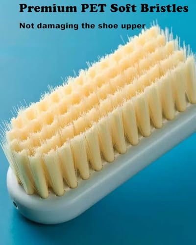Shoe Cleaning Brush-3 Pack Shoe Brushes with Long Handled Soft Bristle Cleaning Brush Shoe Cleaner Brush Scrub Brush for Sneakers,Tennis,Canvas,White Shoes & More - Thumbnail 3