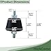 HizACome M8 40x26mm Rubber Isolator Mounts, 4 Pcs Double Studs Anti-Vibration Mounts for Generators, Compressors, Motor Engines, Pumps