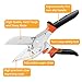 BELLOYON Multi Angle Miter Shear Cutter, Hand Tools for Cutting Soft Wood, Plastic, Moulding Trim, Quarter Round Cutter, Adjustable at 45 To 135 Degree With 2 Spare Blades