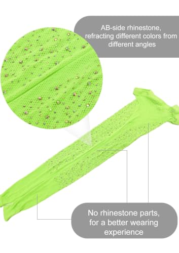 Image of VEBZIN More Sparkly Fishnets Tights Fishnet Stockings Rhinestone Fishnet Tights for Women