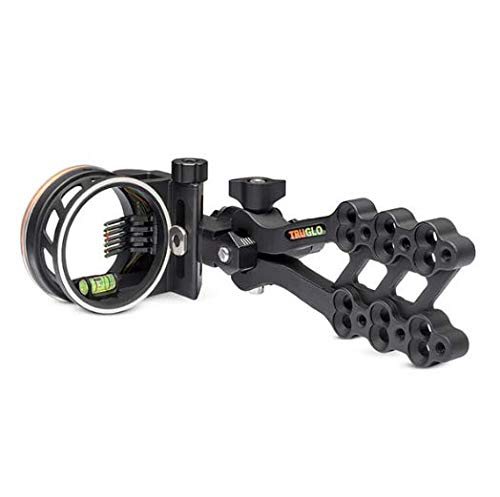 TRUGLO HYPER-STRIKE Ultra-Light Long Range Bow Sight, DDP 7-Pin, Black