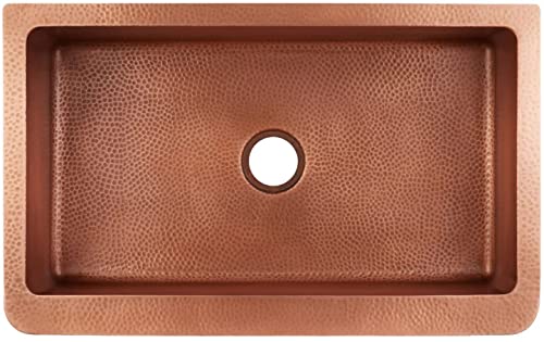 Signature Hardware 305572 Fiona 36" Farmhouse Single Basin Copper Kitchen Sink #TOP2