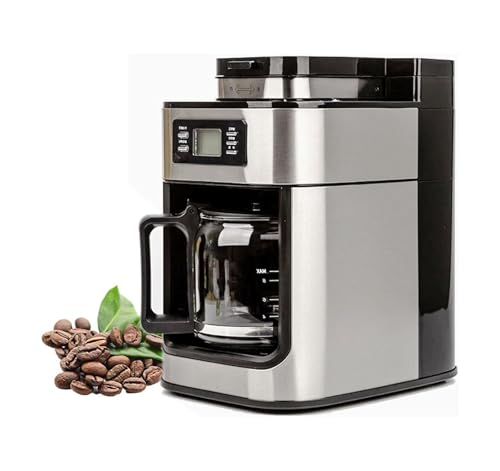 Cafetera totalmente automática con molinillo integrado y pantalla LED para café expreso doméstico y café de goteo