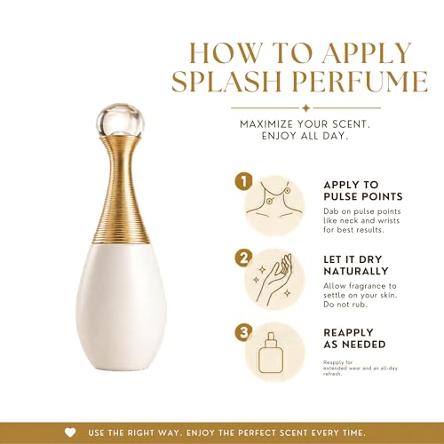 Image of Dior J'Adore Parfum D'eau Mini Women Perfume Travel Size Splash Dabber (SMALL) 5 ml / 0.17 oz | Travel Size Miniature Designer Fragrance, Small Collectible Splash Bottle for Purse, Handbag, Gift or Fragrance Collection