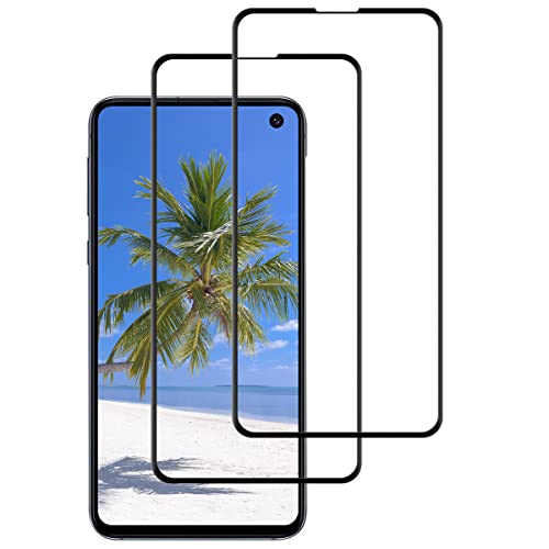 DOSMUNG Paquete de 2 protectores de pantalla para Samsung Galaxy S10e película de vidrio templado, cobertura completa 3D, compatible con fundas, sensible al tacto, protector de pantalla HD